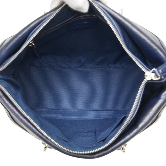 CHRISTIAN DIOR Blue Leather Shoulder Bag - Picture 9 of 13
